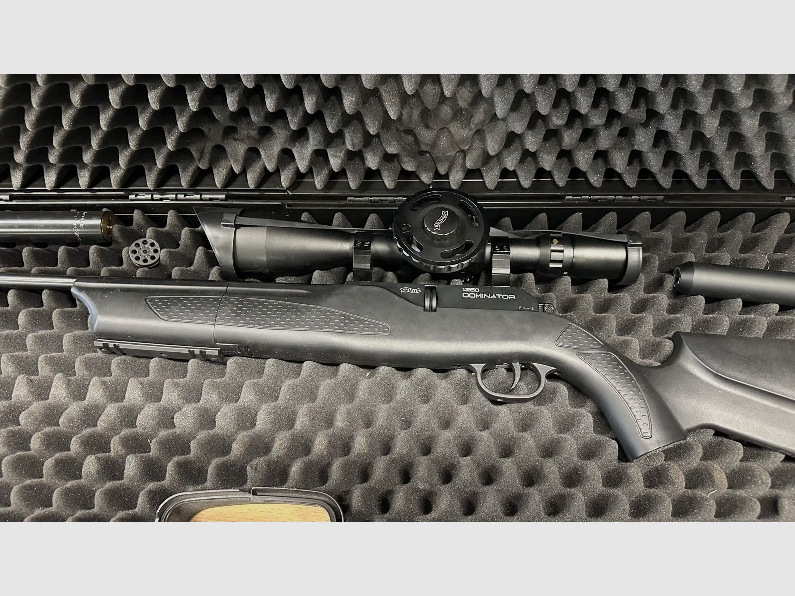 Walther 1250 Dominator PCP 4,5mm Komplettset + 5L 300bar + ZF + Zubehör