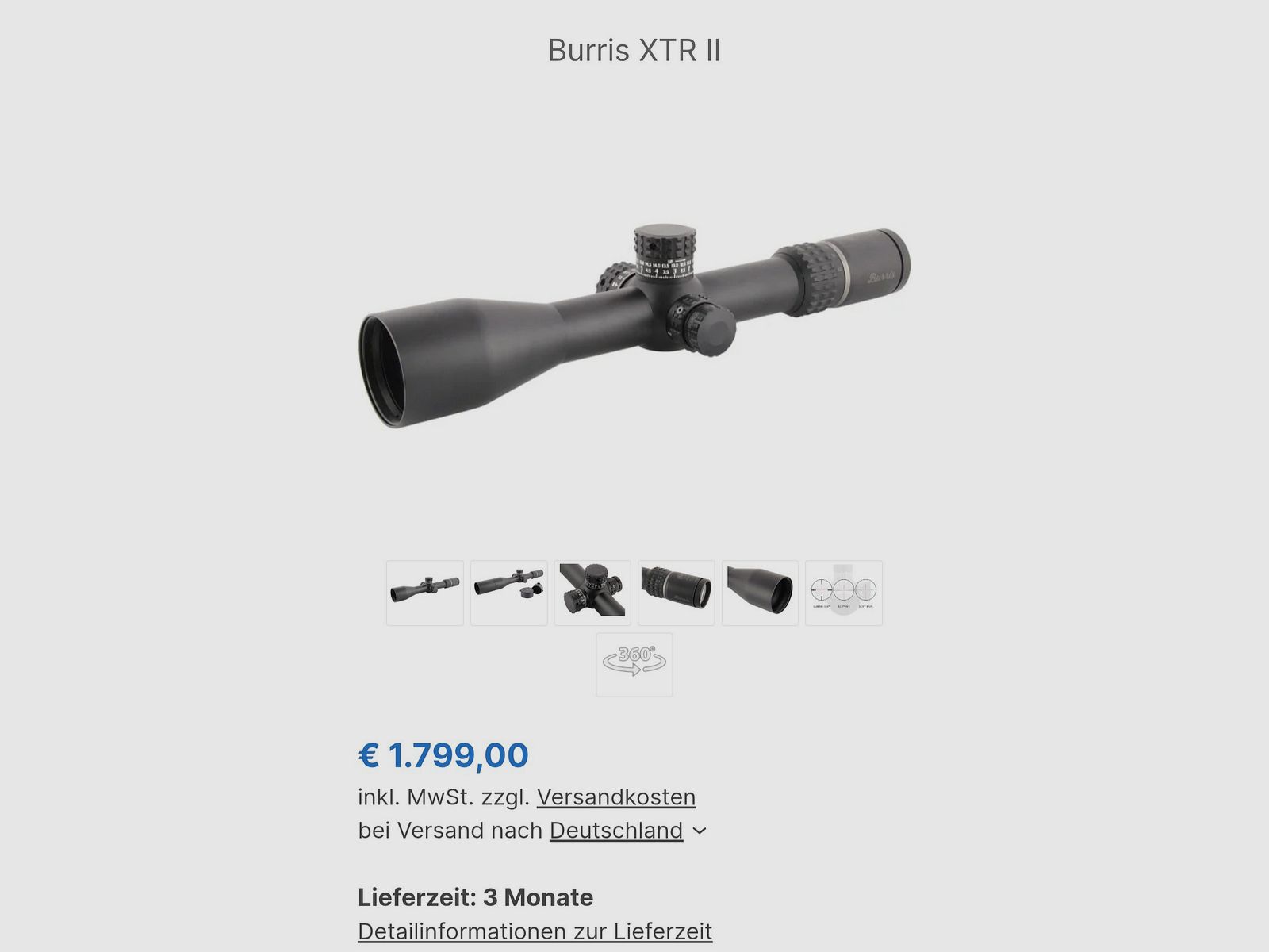 Remington 700 Police .223 Rem. Komplettpaket Long Range Burris XTR II 5-25x25 EAW