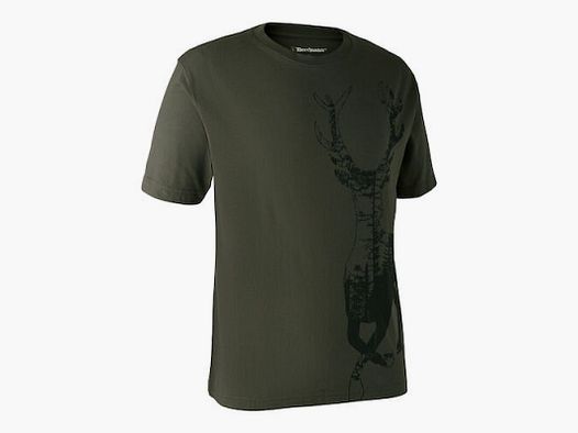 Deerhunter Herren T-Shirt mit Rothirsch grün