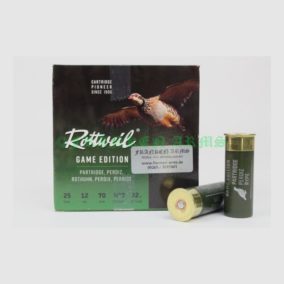 Rottweil Game Edition Partridge 12/70 2.5mm 25 pieces batch prices
