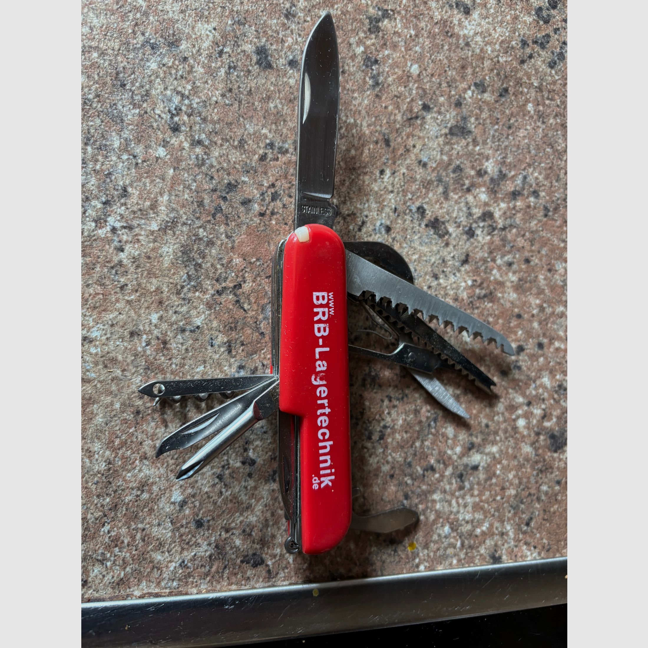 Taschenmesser viele Funktionen mit Werbeaufdruck 