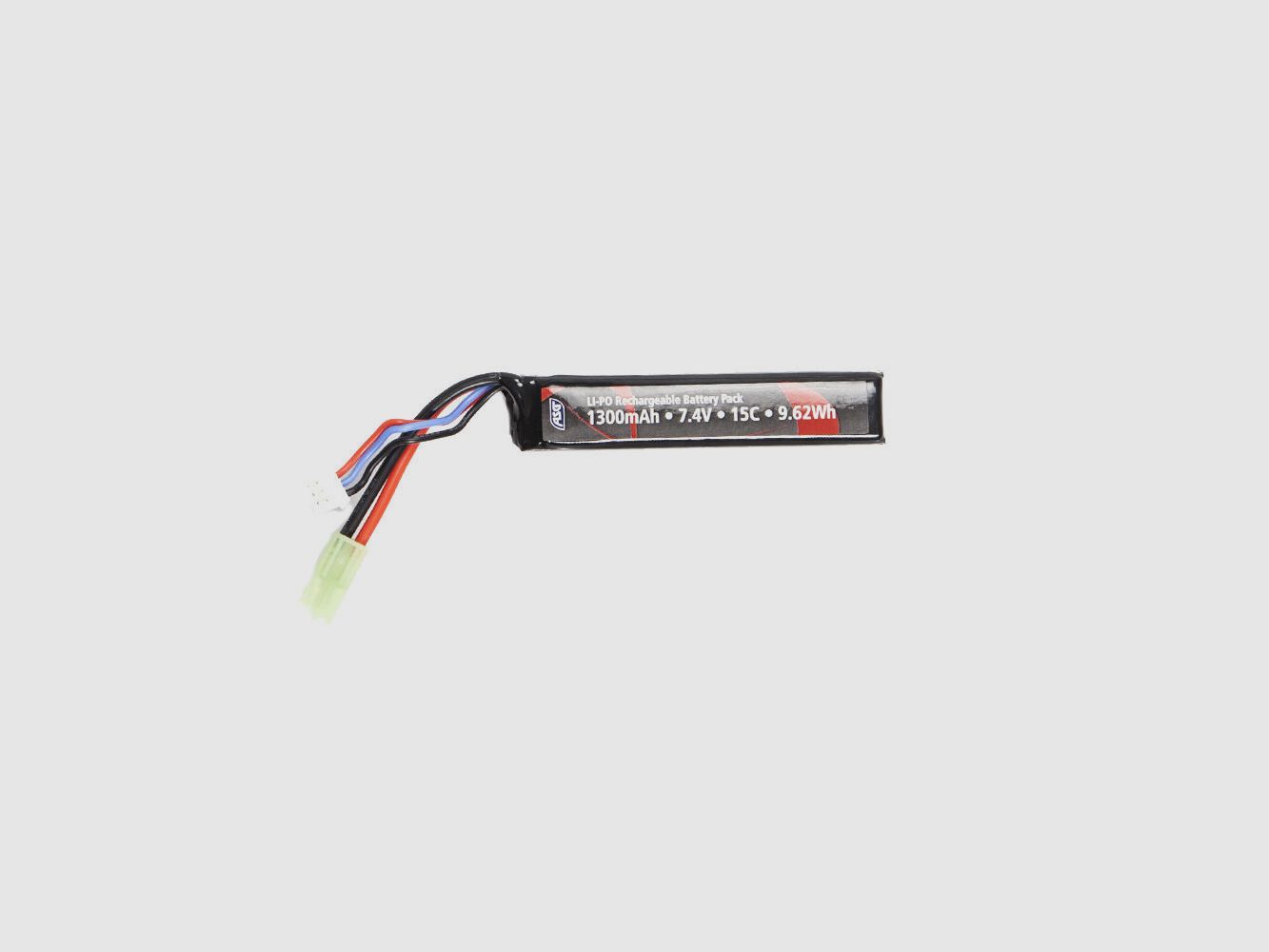 ASG LiPo Akku 7,4V 1300 mAh 15C Tamiya / Single Stick
