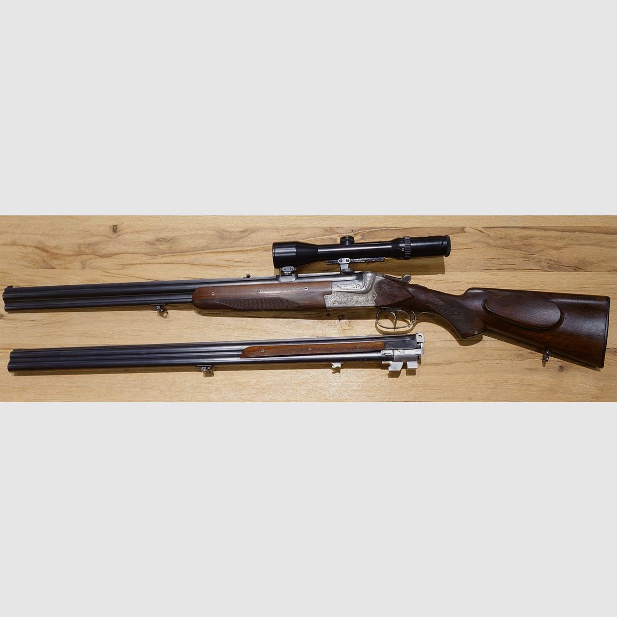 Bockbüchsflinte Merkel Mod. 211/251 Cal. 7x65R 12/70 WL12/70 Schmidt und Bender