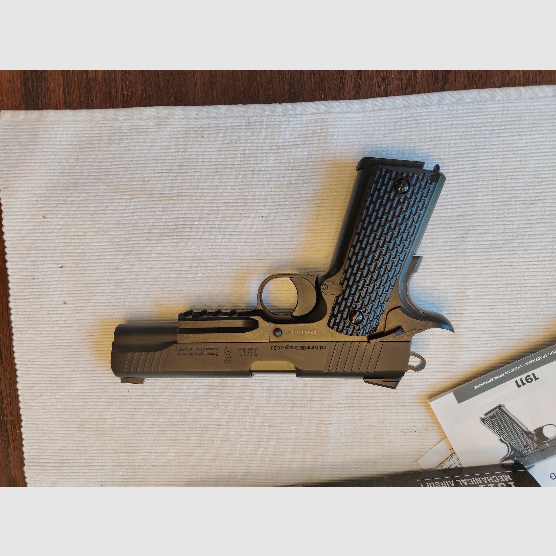 Browning 1911 Airsoft Metalen Slide 0,5 J NIEUW 2 Jaar Garantie
