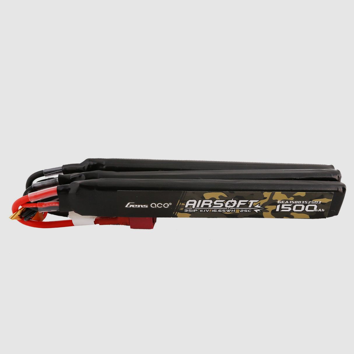 GensAce 25C 1500mAh 3S1P 11.1V, Tripple-Sticktype mit T-Stecker
