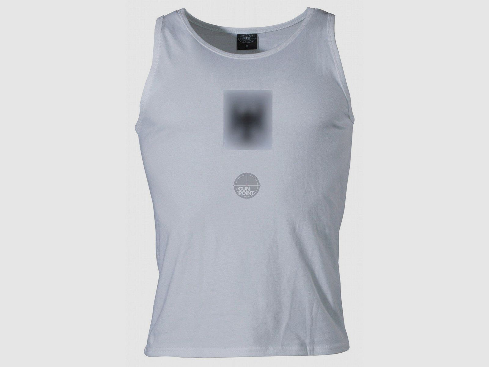 BW tank top, white, with eagle