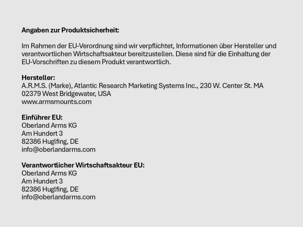 ARMS ARMS #37 Inserti per anelli 30MM a 1"/ Anelli riduttori B=16mm per anelli di montaggio, acciaio fosfato