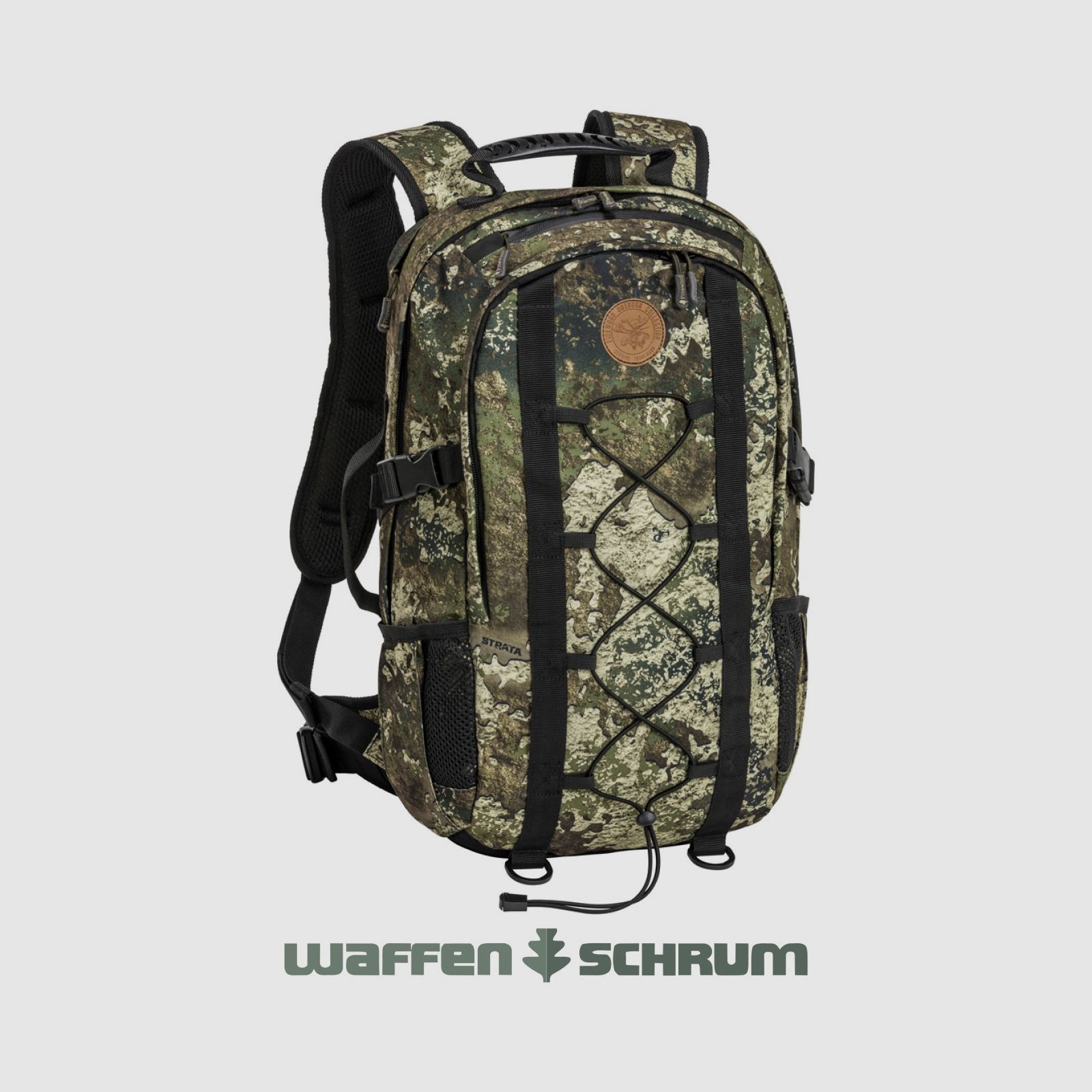 Pinewood Hunting Backpack Strata Camouflage with Rifle Case 22l