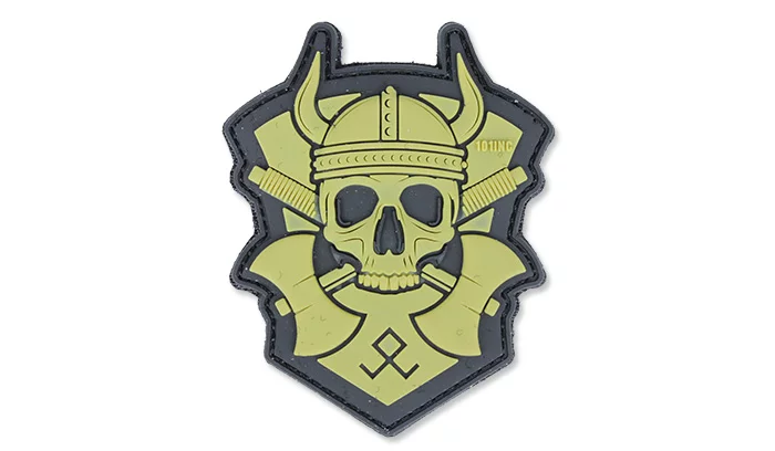 Naszywka 3D - Viking With Hatchet - Zielony - 101 Inc., zdjęcie 2 z 2