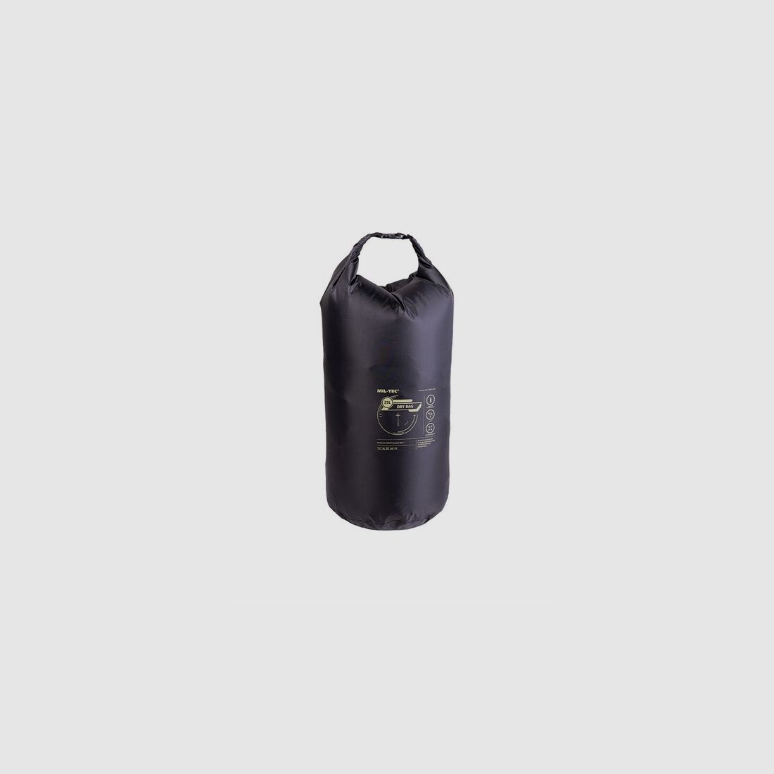 Dry Bag - 25 Liter - wasserfest - Schwarz - Packsack - Schutz vor Regen und Feuchtigkeit