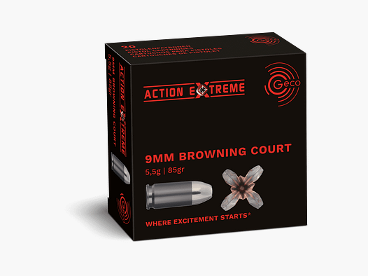 Geco 9 mm Br. Krótki ACTION EXTREME 85gr. - 20 szt.