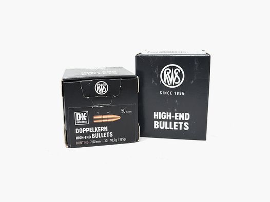 RWS Doppelkern Geschosse – Kal. 7,62 mm (.30) 165 gr – 50 Stk. (2146045)