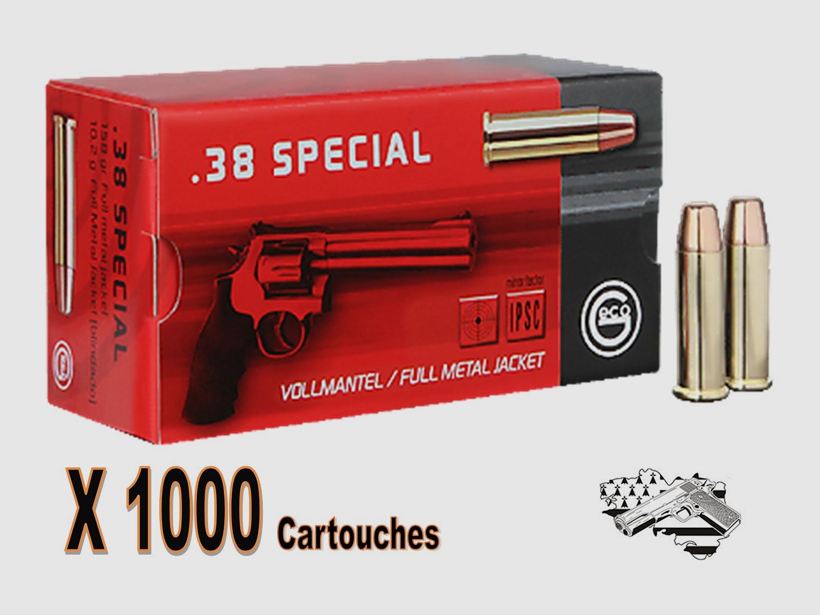 GECO Kal. .38 Spezial FMJ 158 grs pro 1000