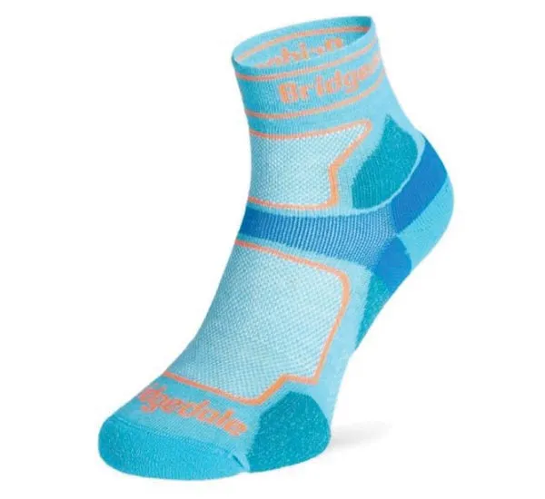 BRIDGEDALE Ultralight T2 Coolmax Sport 3/4 Damen-Socken – blau
