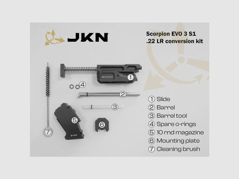 Konwersja JKN dla pistoletu CZ Scorpion Evo3 S1 22LR