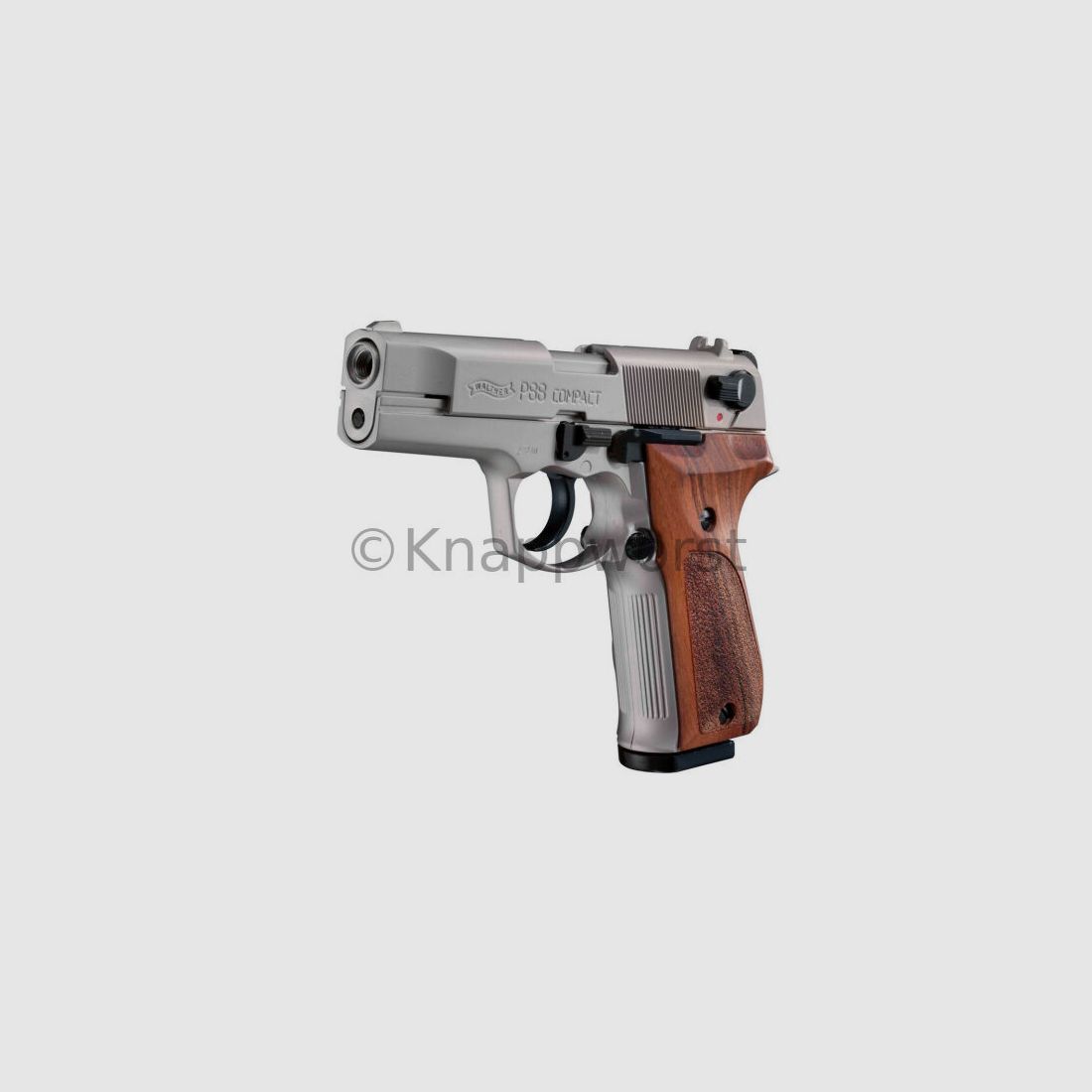 Umarex Walther P88 - 10 strzałów 9mm P.A. niklowany/drewno