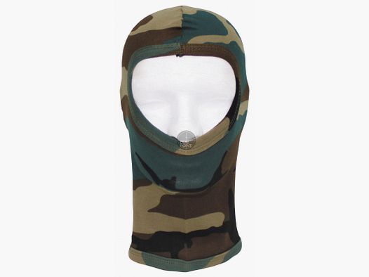 Balaclava, 1-Loch, dnn,woodland, 100 % Baumwolle