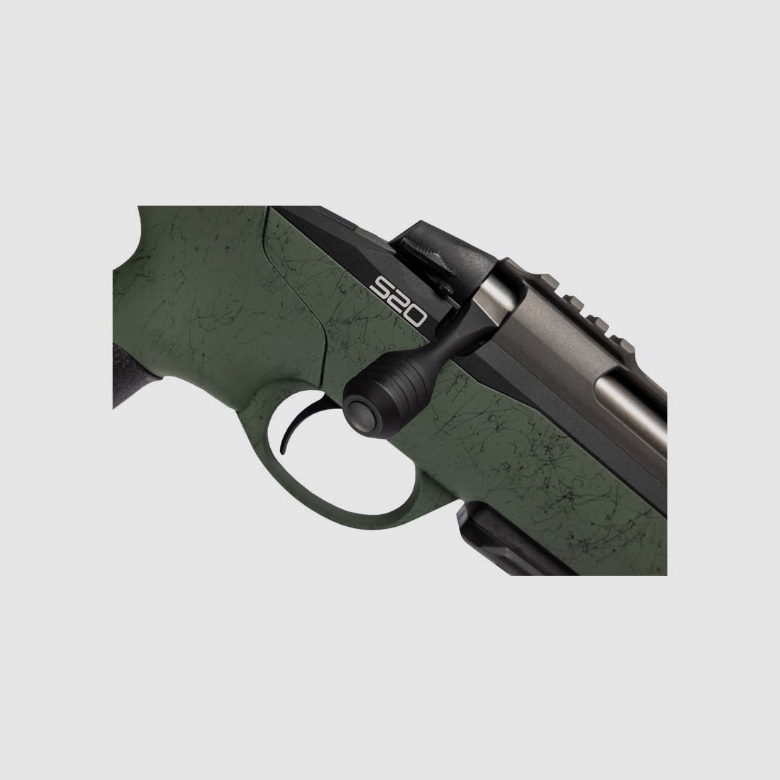SAKO S20 HUNTER ROUGHTECH ULTRA 7mm PRC, tungsten Cerakote, Lauflänge 22,4", Edelstahllauf karbonbeschichtet mit Mündungsbremse, Drall 8", Direktabzug, verstellbarer Synthetikschaft in Roughtech grün, 3 Schuss, ohne Visierung, MG 5/8"-24, Bild 4 von 5
