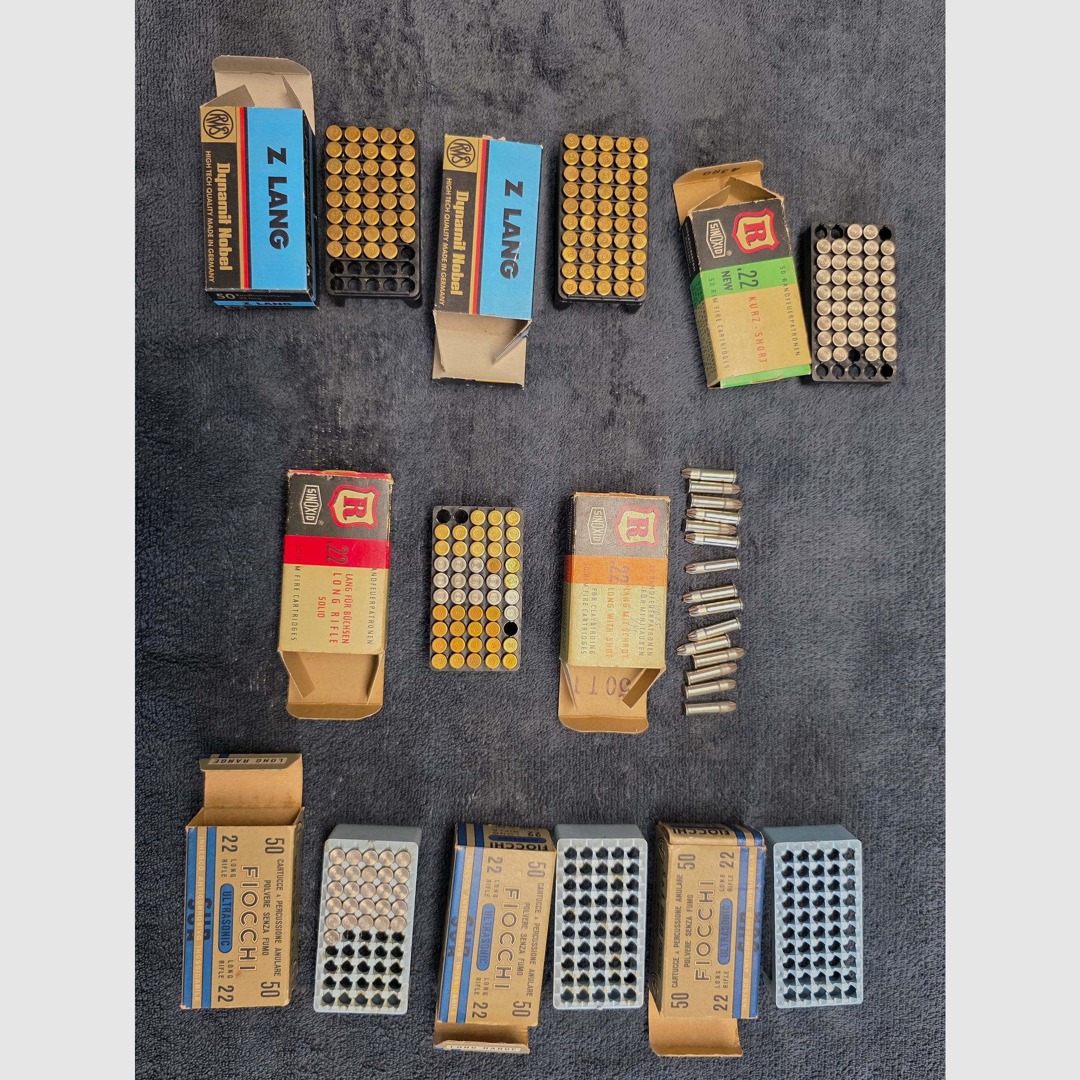 Munitions de collection .22, RWS et FIOCCHI