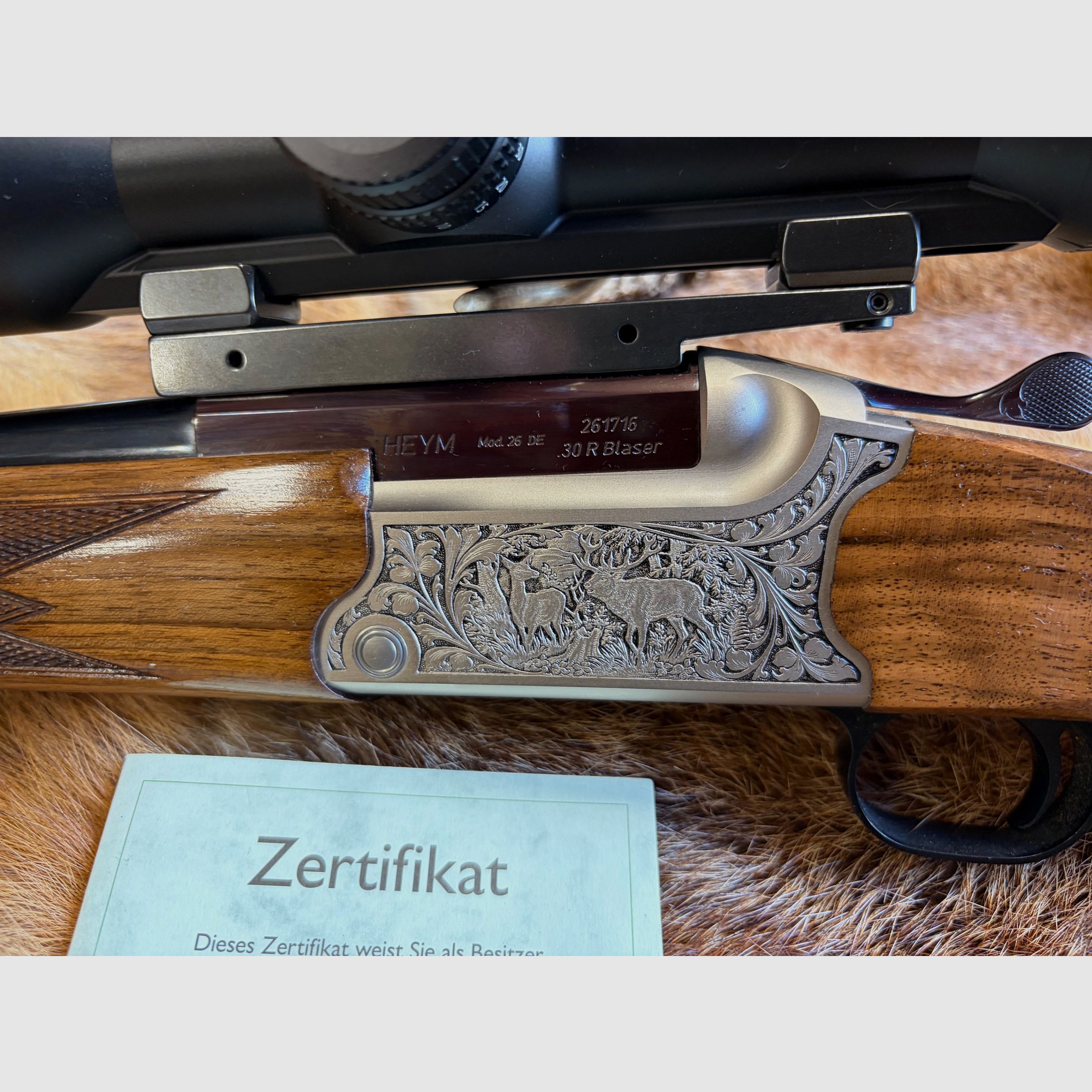 Heym Bockdoppelbüchse Handspanner , Bild 3 von 7