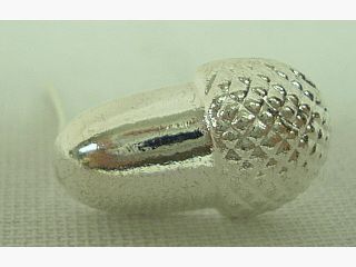 Metalleichel 19x11 mm - ohne Stiel, silberfarbig