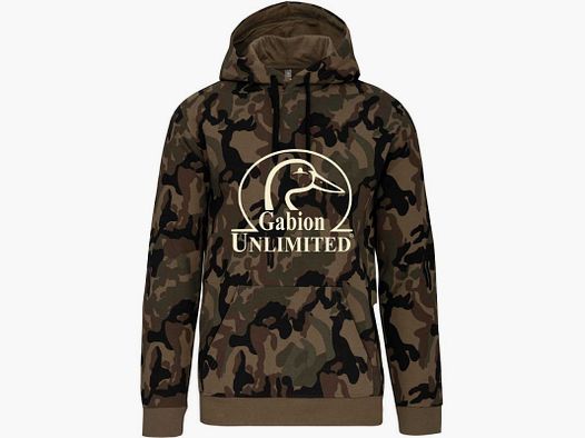 Sweat capuche camo Woodland 80% coton - Poche ventrale
