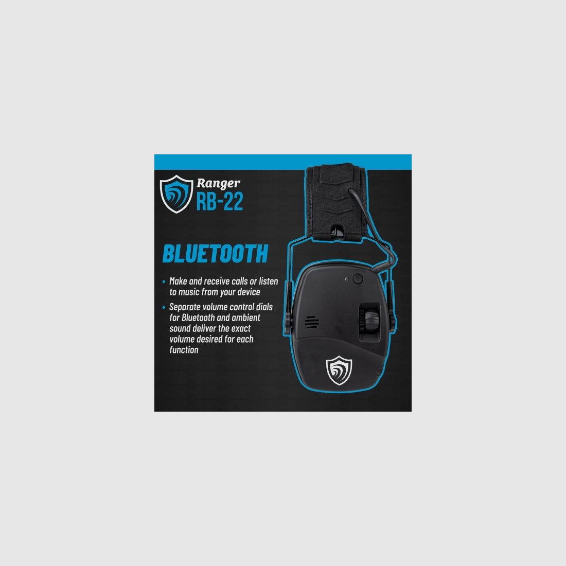 Protection auditive active Otis avec Bluetooth, noire