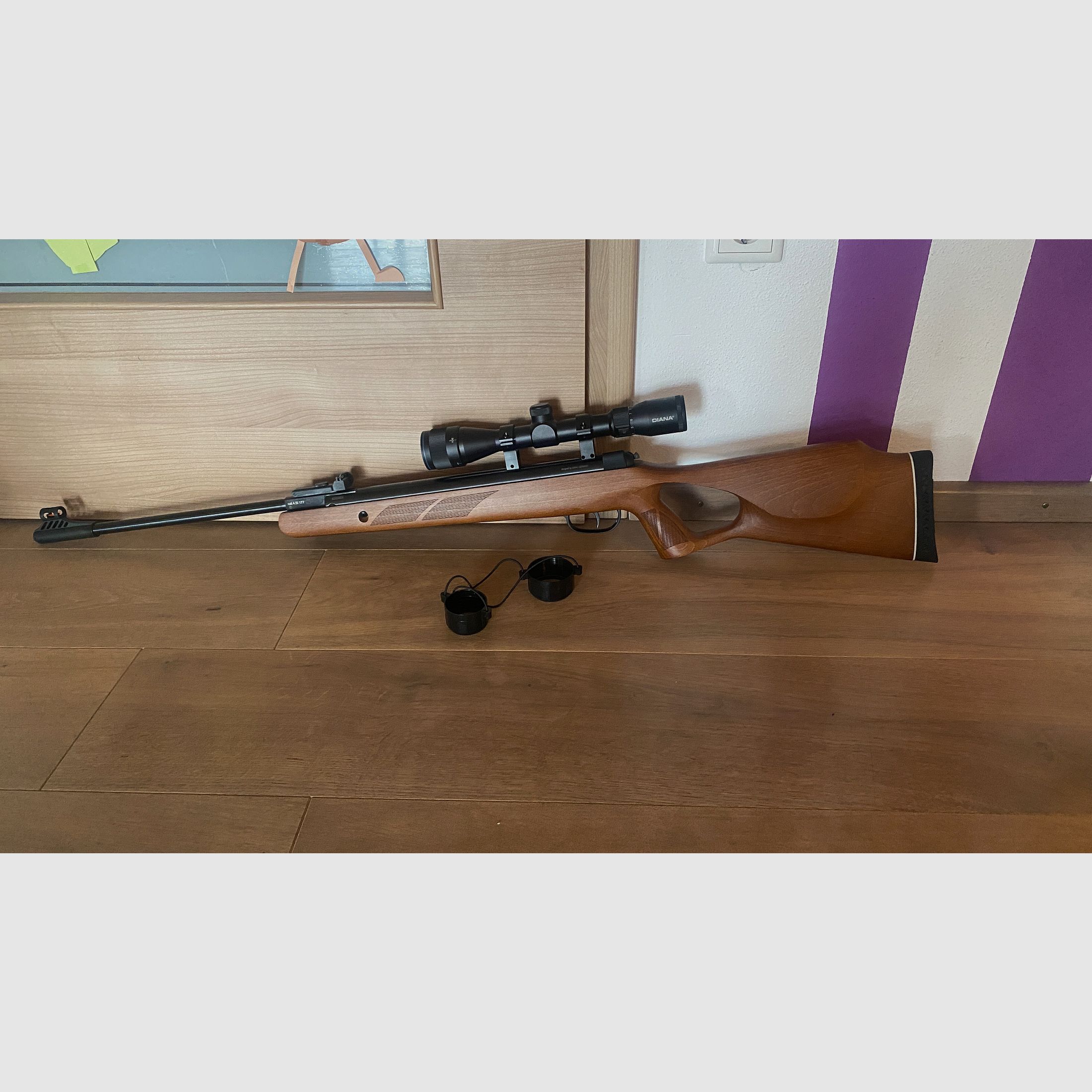 Diana 250 doscientos cincuenta carabina de aire calibre 4,5 mm 7,5 Joule + visor 3-9x32