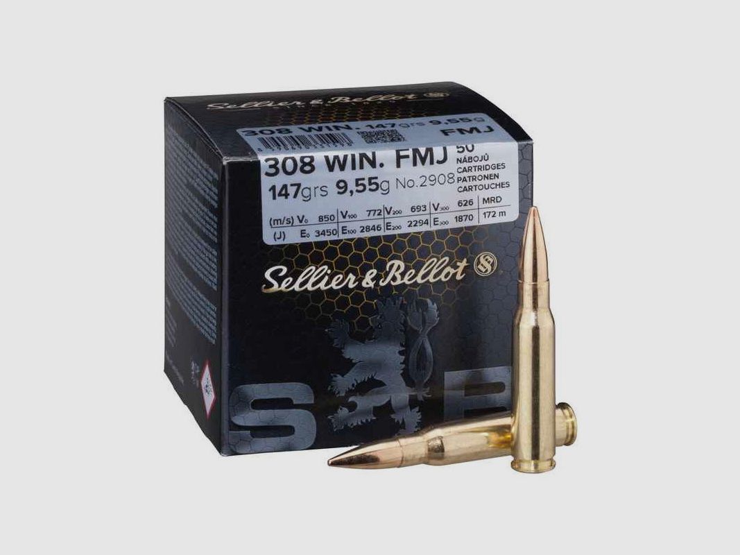 S&B .308 Win FMJ 147 grs.