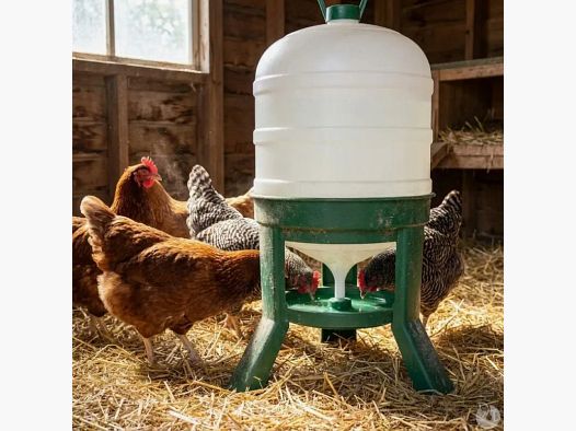 Abrevadero de sifón Gaun 40 L sobre patas para aves de corral