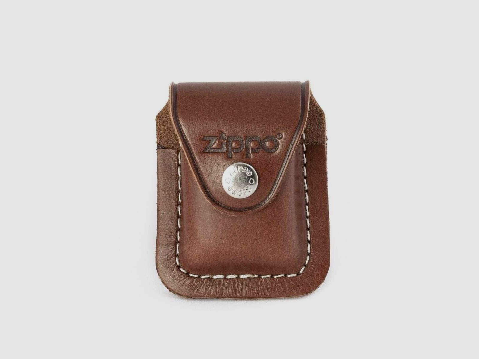 ZIPPO Lederetui / Gürteltasche braun mit Schlaufe, Bild 1 von 2