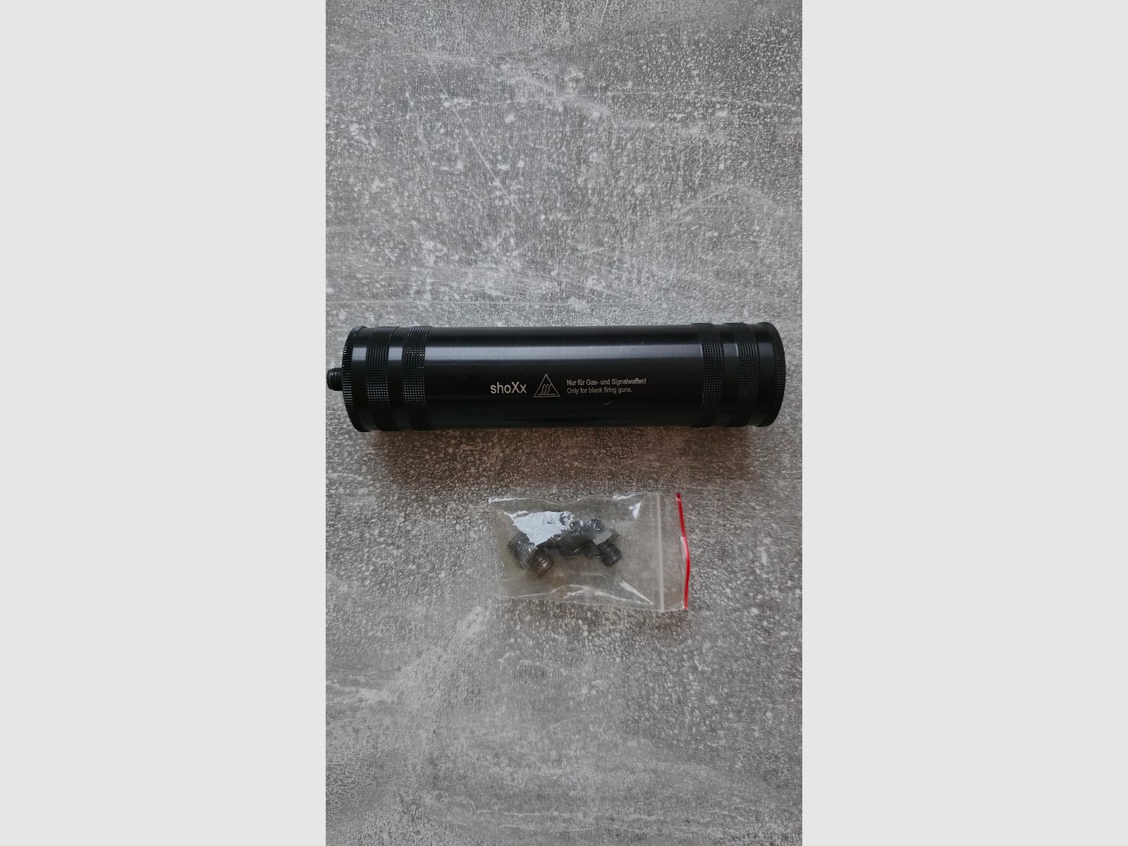shoXx geluiddemper voor gas- & signaalwapens incl. adapter