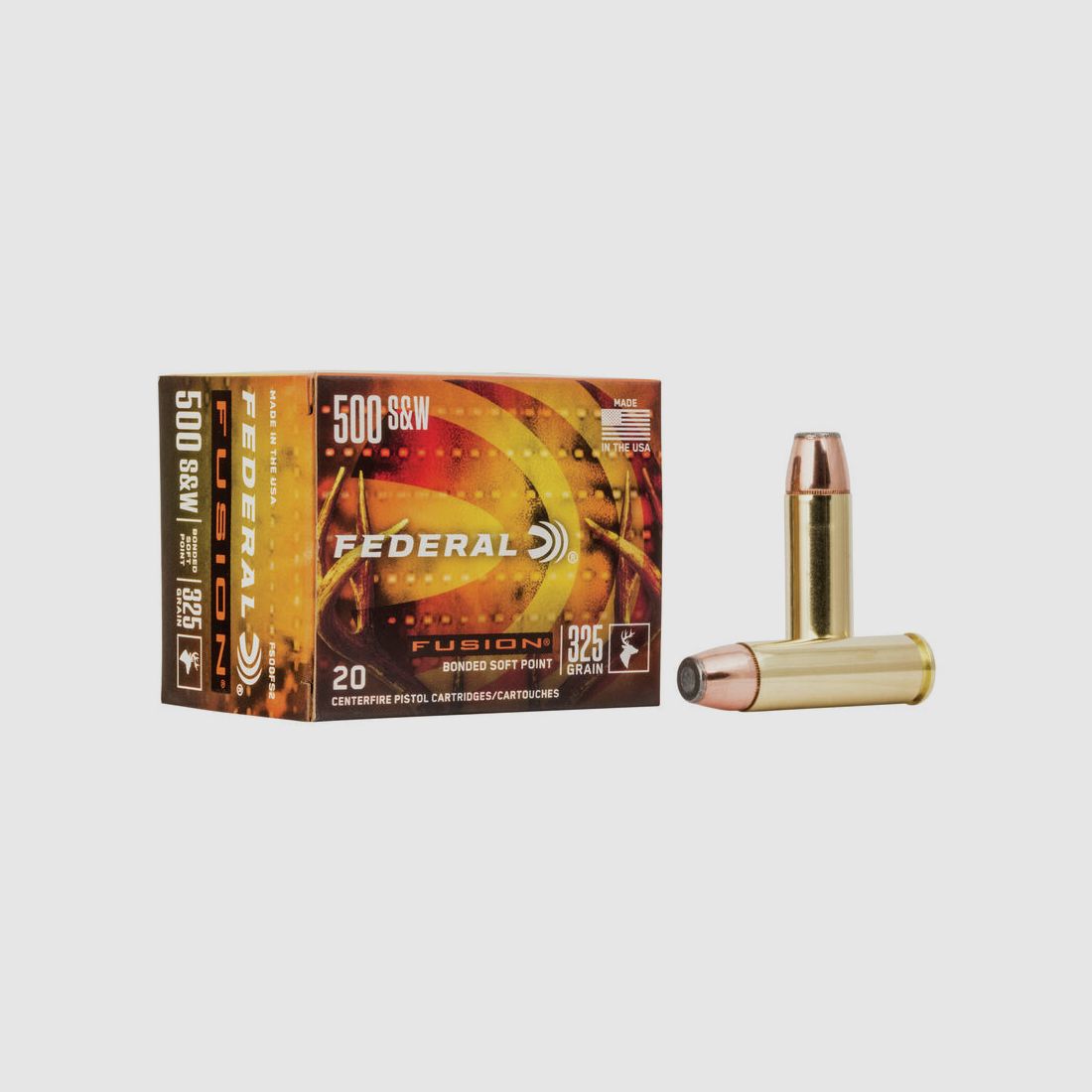 Federal Fusion .500 S&W 325GR SP 20 cartouches