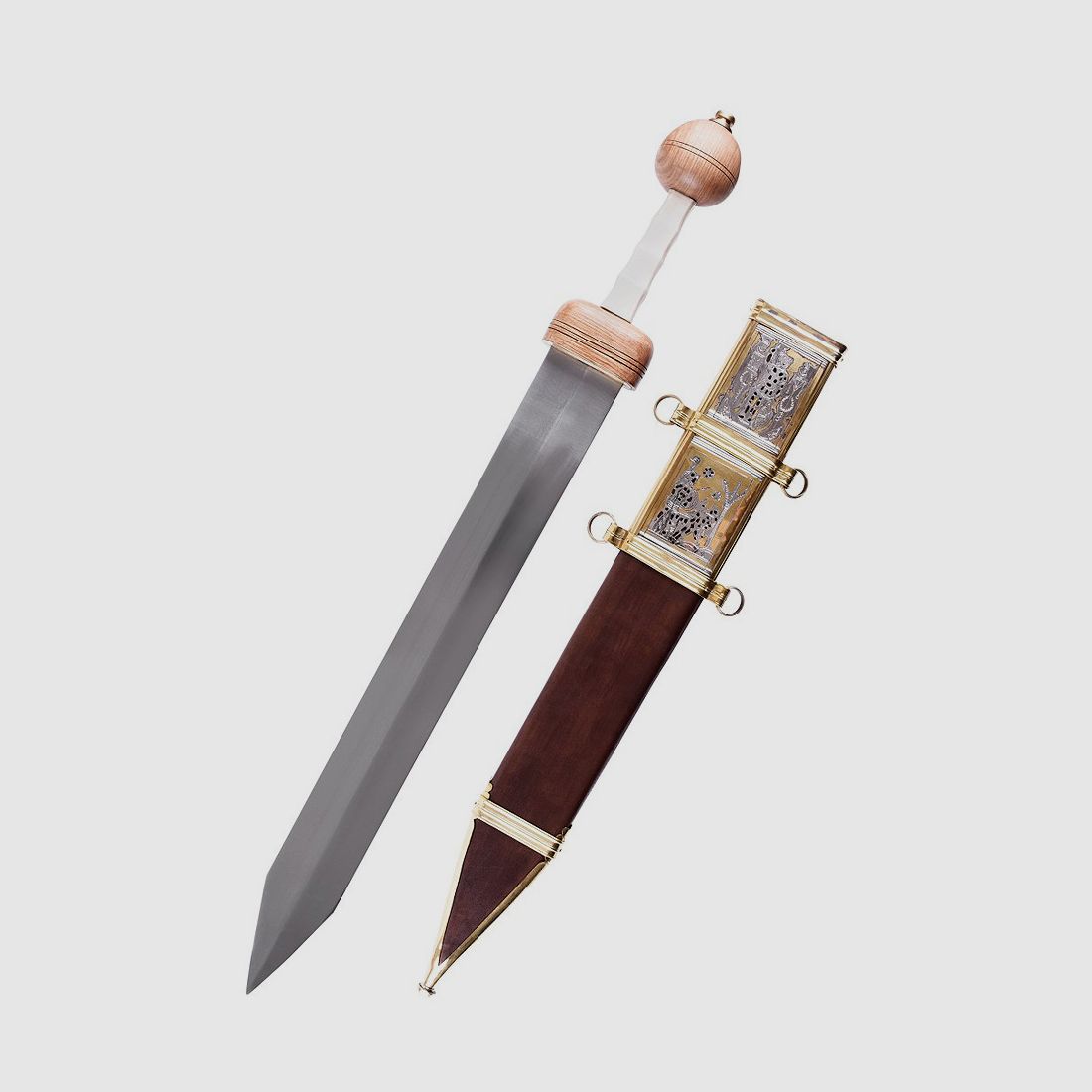 Gladius type Pompeii sword with scabbard