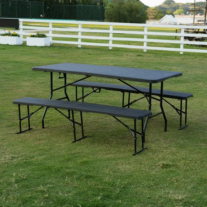 NC3404 Vouwbare Tuinbank 183cm in Antraciet, afbeelding 9 van 9