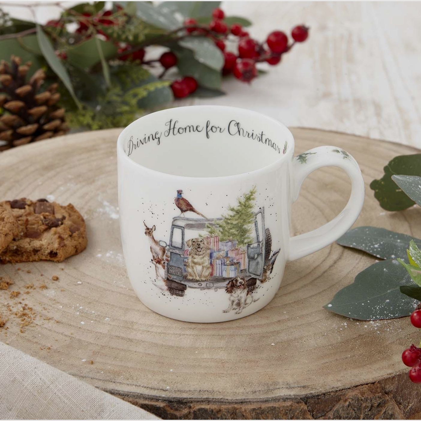 Wrendale Tasse 'Driving Home Christmas' - XMas Tiere