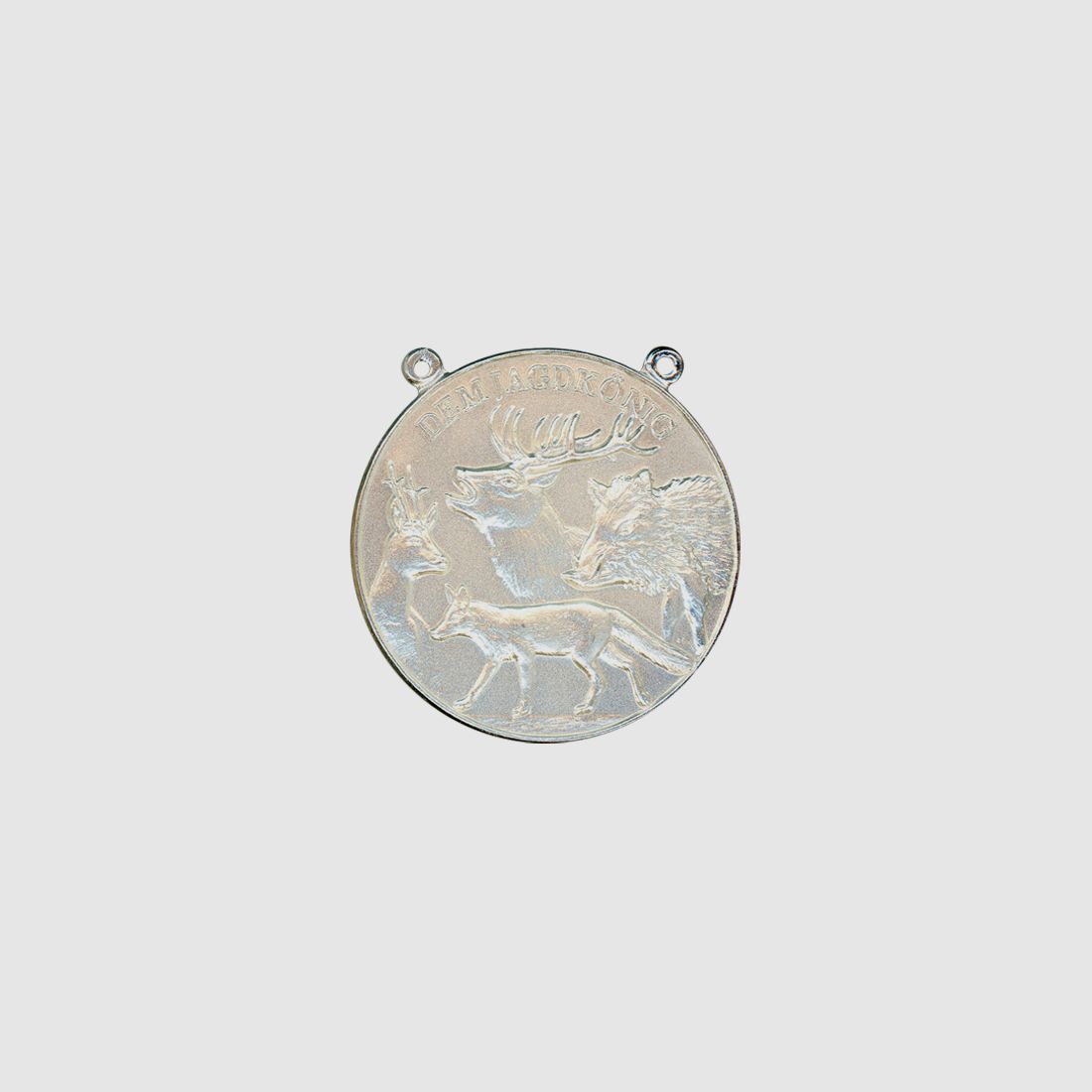 Jagdmed. Hochwild silber - 60 mm, Ring und Öse