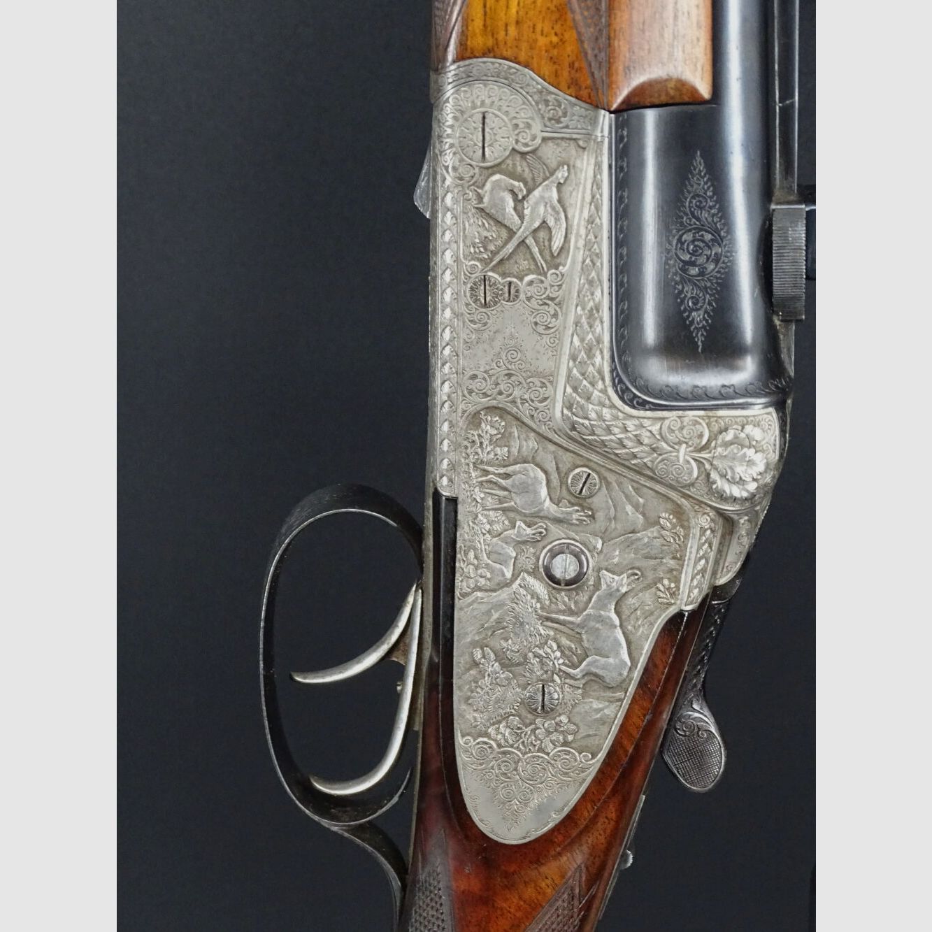 Bockbüchsflinte + WL # 33 Franz Sodia incisione piastre laterali anno 1945 liquidazione collezione