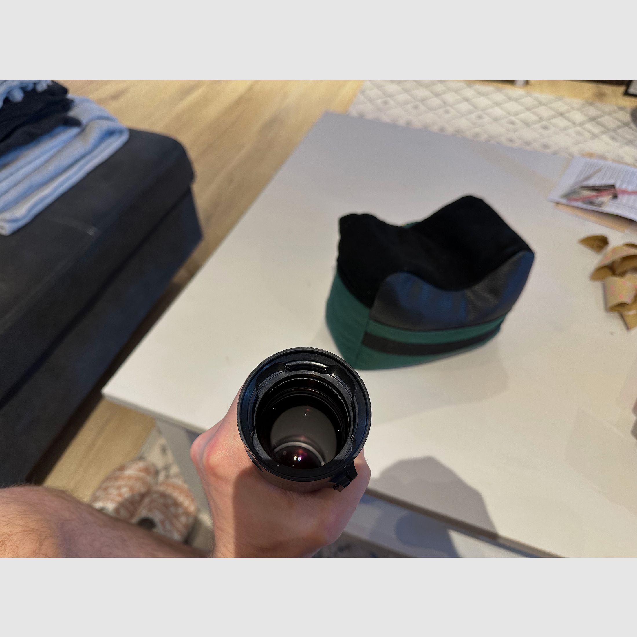 Zeiss V8 1,8-14  Abs. 60 mit Schiene und Dentler Montagebasis- *neue Version* mit 30mm Mittelrohr (früher 36mm)