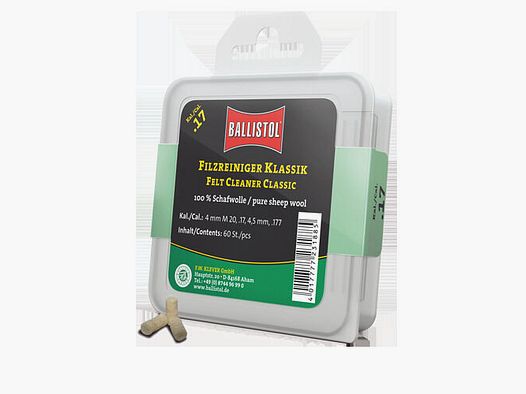 Ballistol Ballist. Filzreiniger Klassik 7,5mm, 60 St.