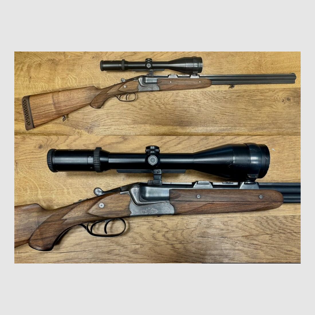 Gebr. Adamy Bühag Suhl Bockbüchsflinte mit Schmidt & Bender Zielfernrohr