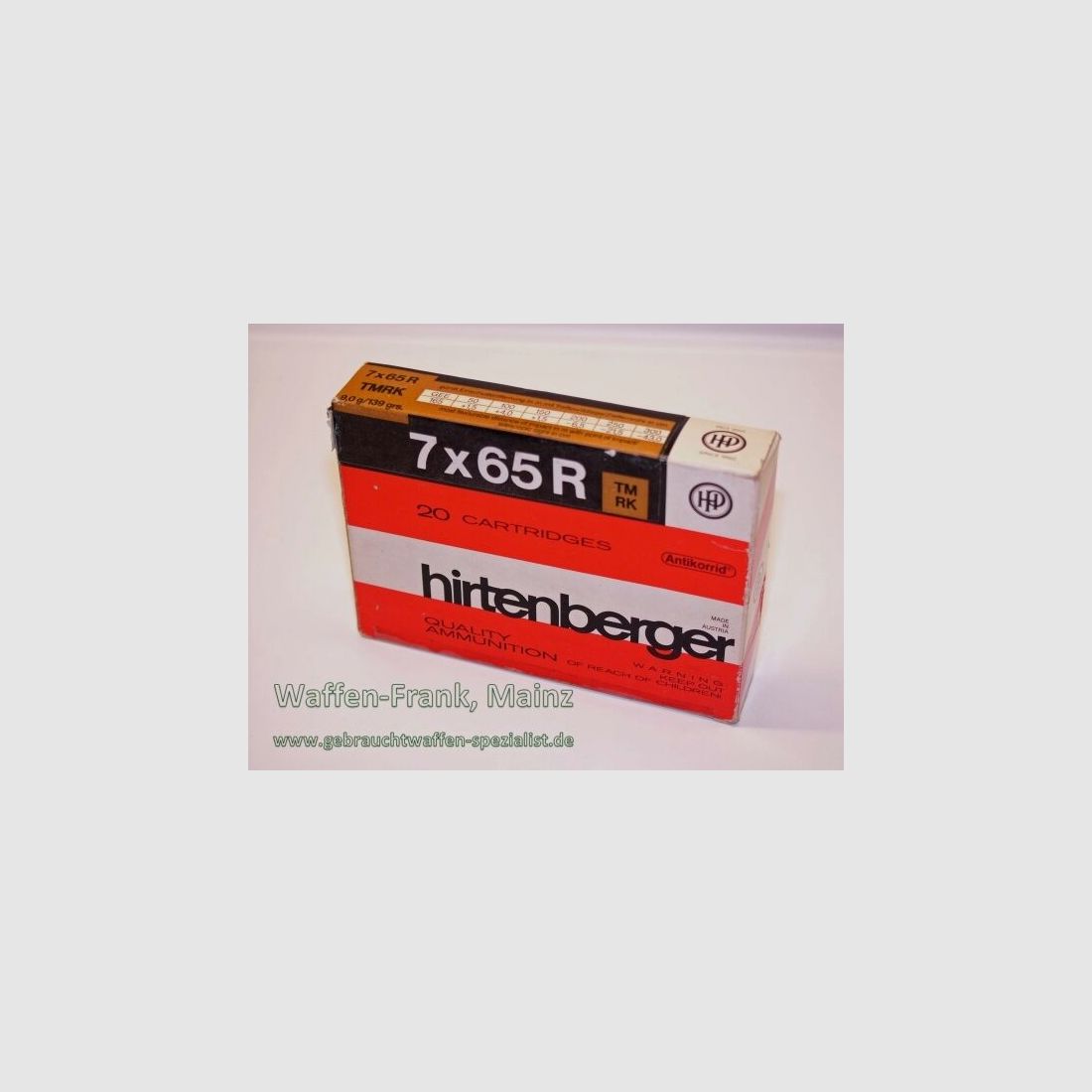 Hirtenberger / Austria 9,0 g / 139 grs. TM Cabeza Redonda 7x65R