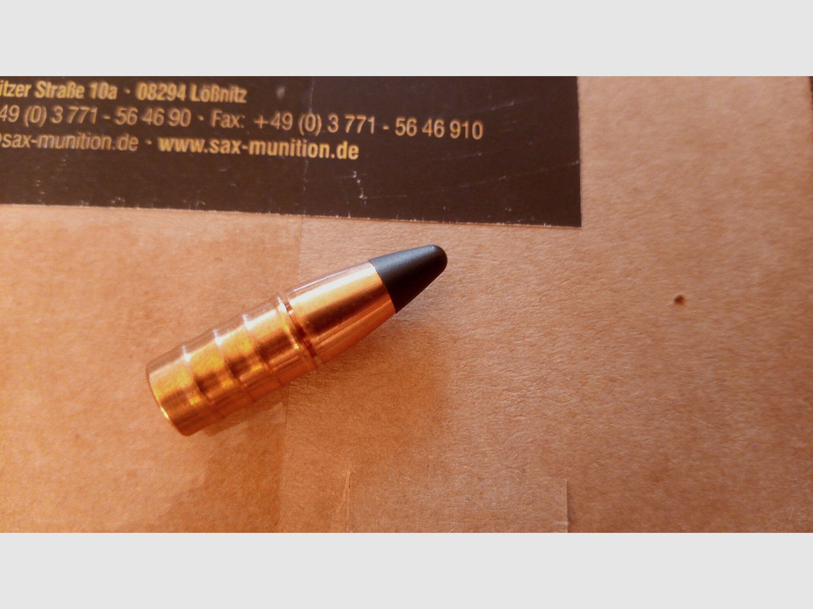 240 SAX KJG SR 7.62 / .308 projectiles 123.1gr 8.0g 2.0g fragments 29mm long BC: 0.303