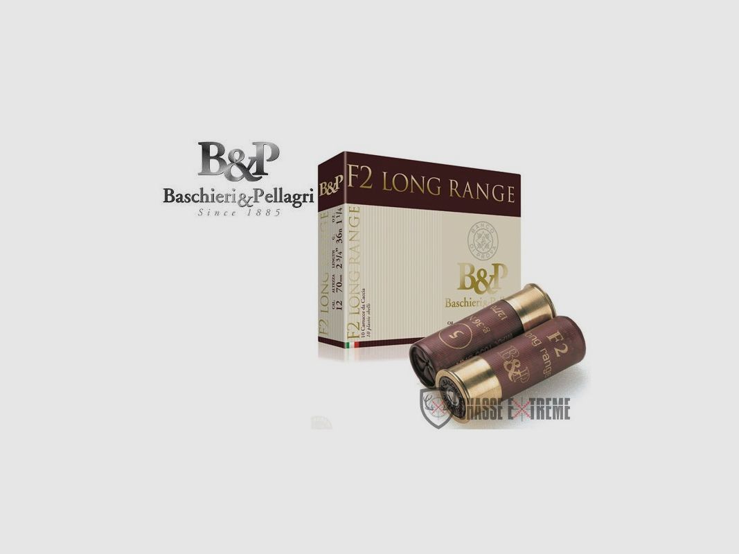 25 Patronen B&P F2 Long Range 36 g Kal. 12/70