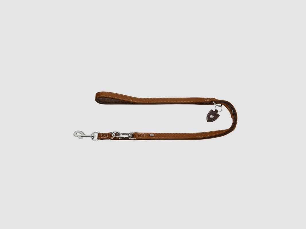 Hunter Verstellbare Hundeleine Tara Cognac/Dunkelbraun 20/200