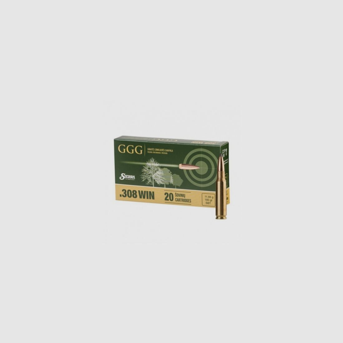 GGG-munitie cal. .308 Win SBT GPX19 (180GRN) (1009119), afbeelding 1 van 2