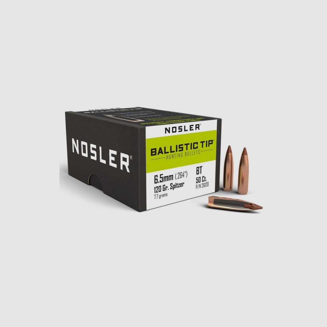 NOSLER BALLISTIC TIP JAGDGESCHOSSE 6.5CAL 120GR (50ST)