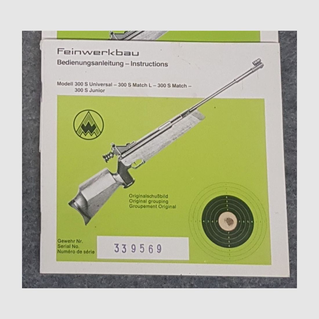 Feinwerkbau FWB Mod. 300S 300 200  Beschreibung Bedienungsanleitung Luftpistole Luftgewehr KK Gewehr Co2 Pistole siehe Beschreibung. Preis ab