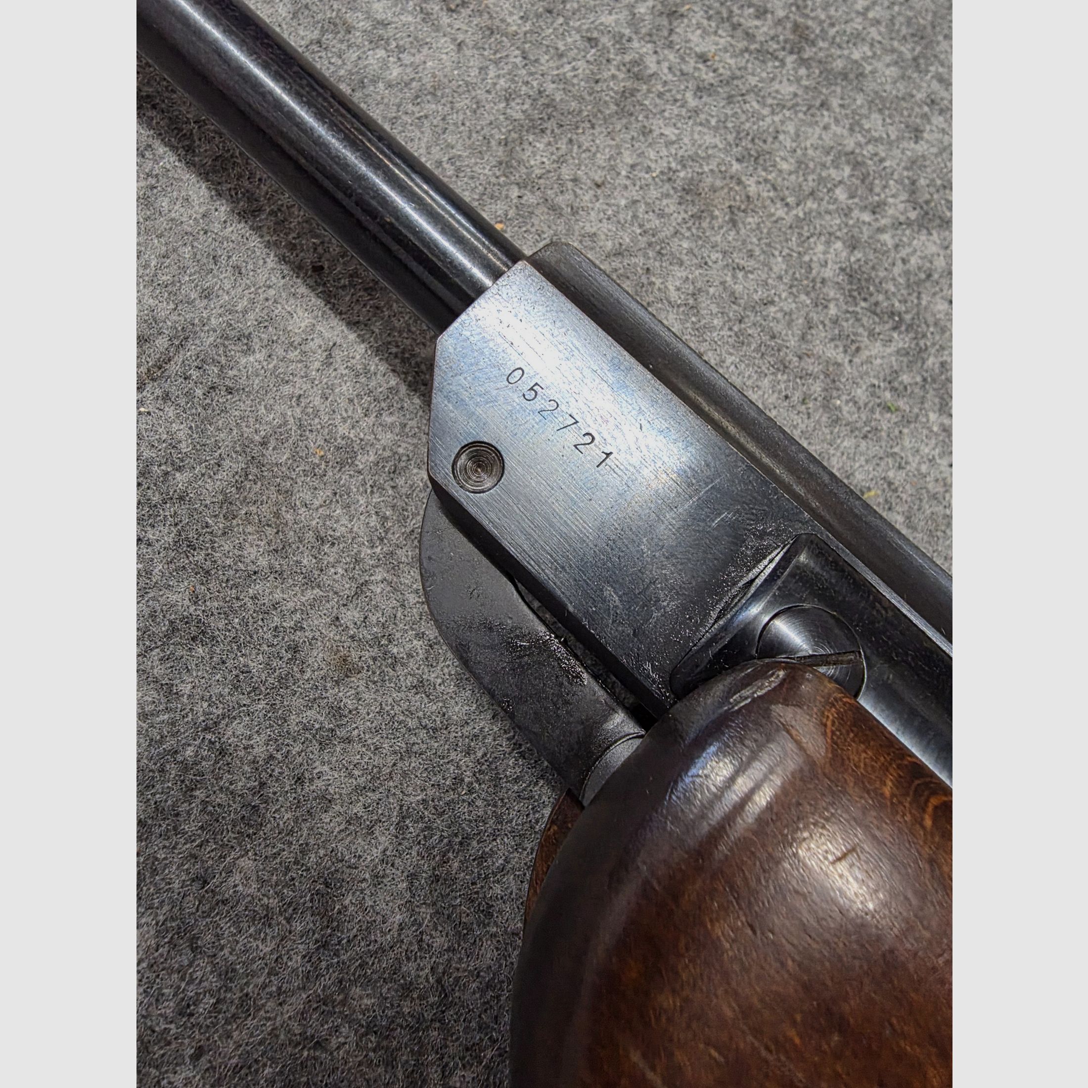 Fucile ad aria compressa molto vecchio Walther Mod. 53 Knicker con diottra senza marchio F degli anni '50/'60 cal. 4,5mm Diabolo, immagine 5 di 11