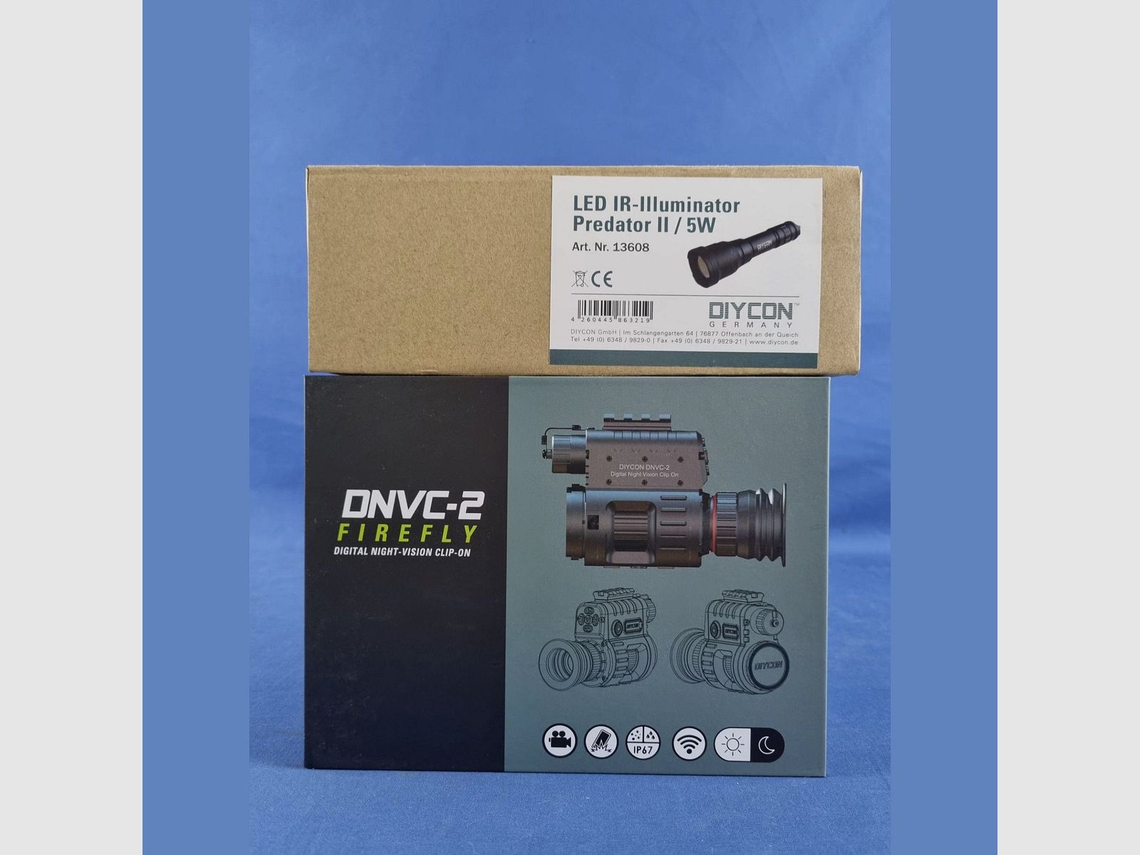 Diycon Dual-Use-Nachtsichtgerät DNVC-2 Firefly inkl. IR-LED Aufheller Predator 2 – Set, Bild 7 von 8